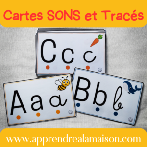 cartes lettres cursives majuscules et minuscules